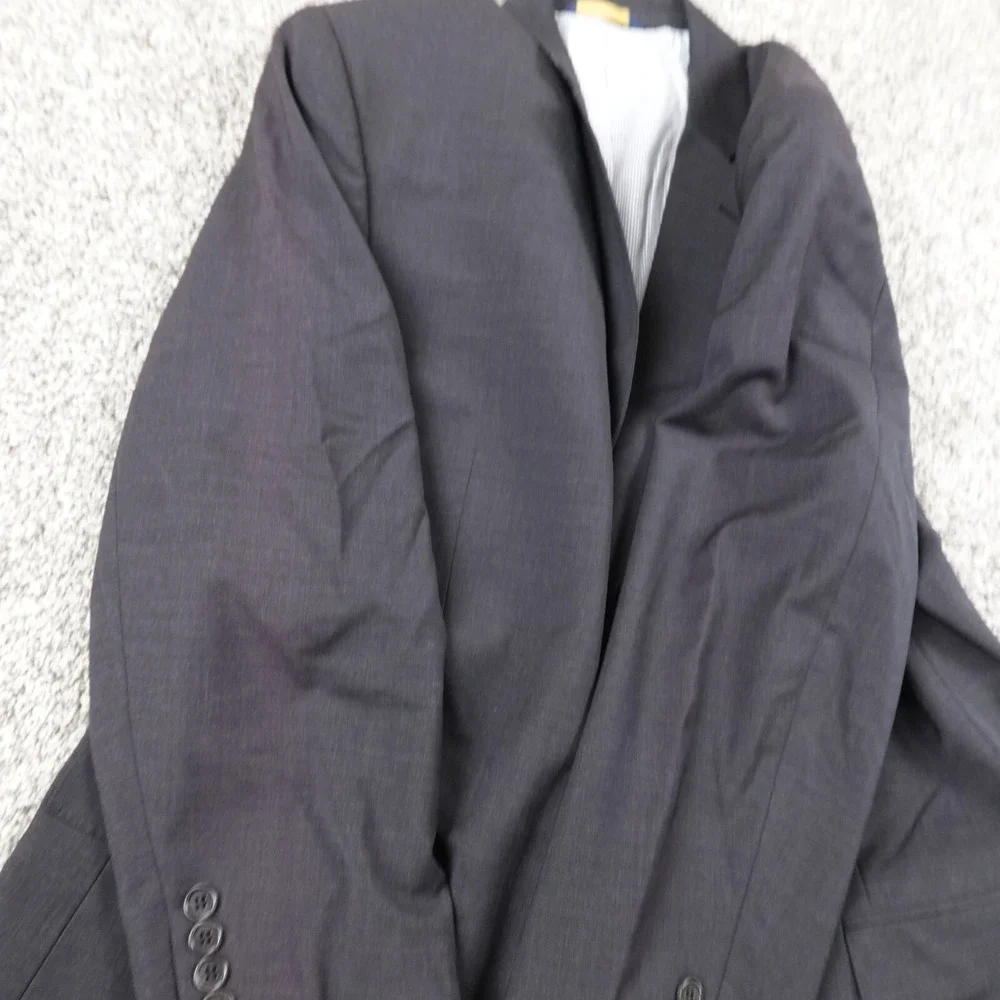 Brooks Brothers Jacket Mens 46 Gray Wool Sport Over Coat Blazer Suit Top Madison